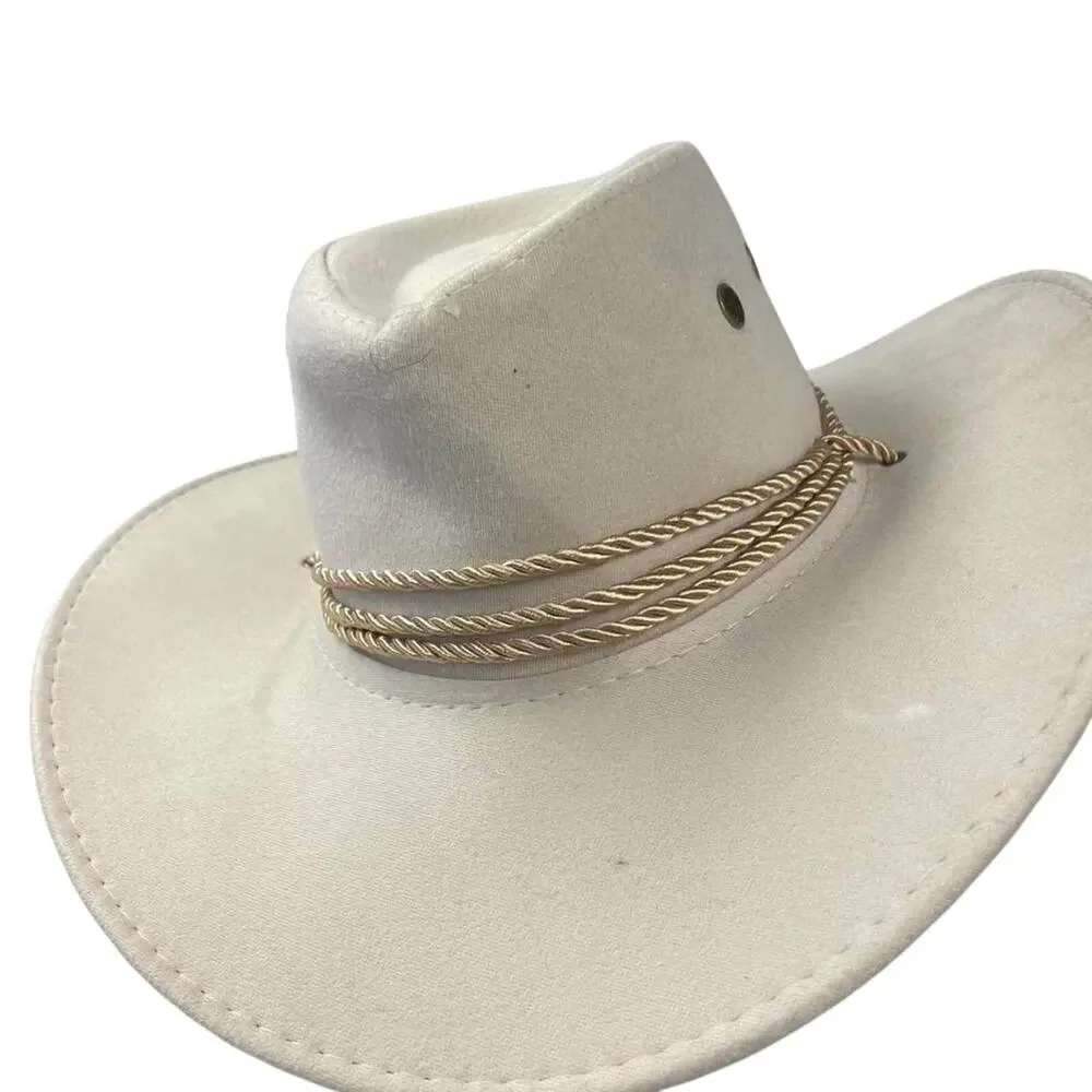 Tan cowboy hat with rope
